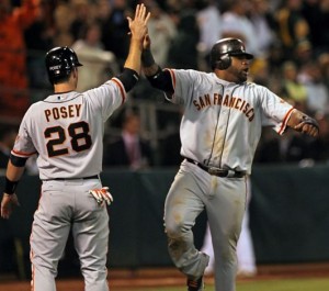 Buster Posey and Pablo Sandoval