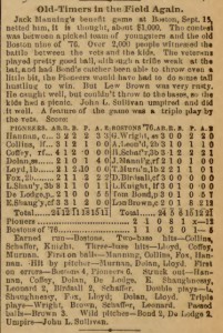 old timers baseball game box score